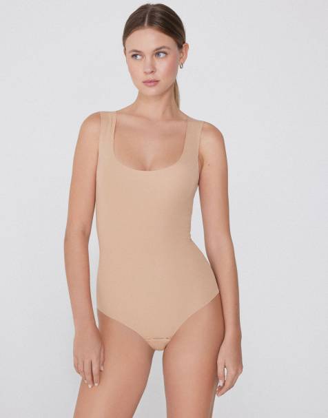 Tezenis Laser-cut cotton body in beige - view 1