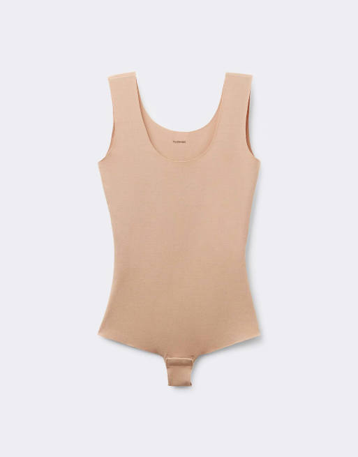 Tezenis Laser-cut cotton body in beige, 5 of 6
