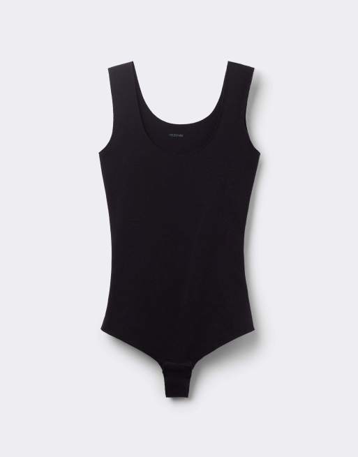 Tezenis Laser-cut cotton body in black, 5 of 6