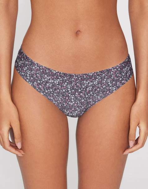 Tezenis Laser-cut microfibre brazilian briefs in flower bloom - view 1