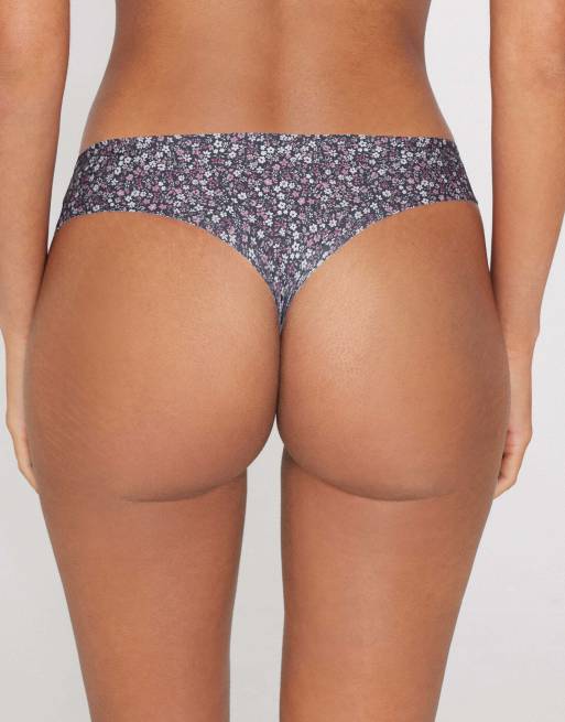 Tezenis Laser-cut microfibre brazilian briefs in flower bloom, 2 of 5