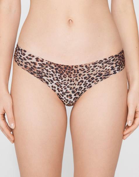 Tezenis Laser-cut microfibre brazilian briefs in leopard print - view 1