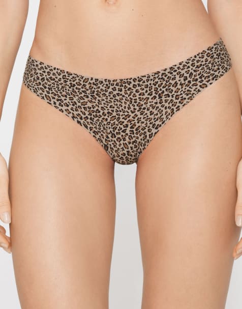 Tezenis Laser-cut microfibre brazilian briefs in small animal print - view 1
