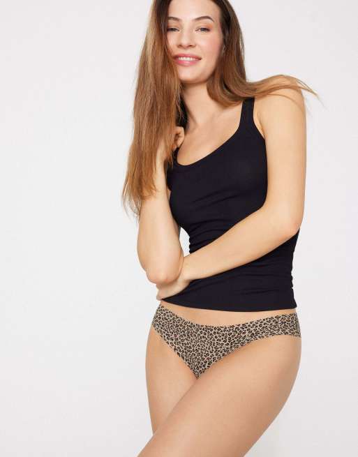 Tezenis Laser-cut microfibre brazilian briefs in small animal print, 4 of 5