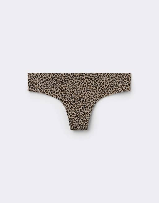Tezenis Laser-cut microfibre brazilian briefs in small animal print, 5 of 5