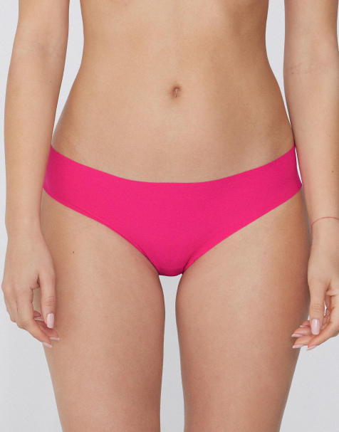 Tezenis Laser-cut microfibre knickers in bright fuchsia - view 1