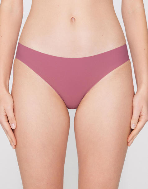 Tezenis Laser-cut microfibre knickers in cameo pink - view 1