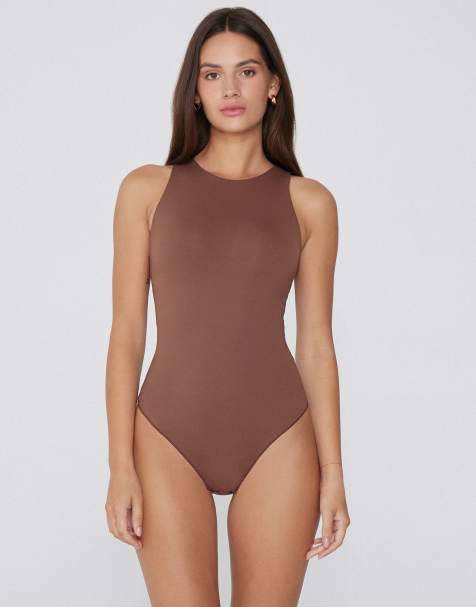 Tezenis Light touch two in one bra body in caramel dark beige - view 1