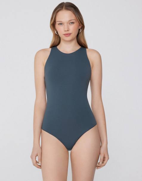 Tezenis Light touch two in one bra body in graphite grey - view 1