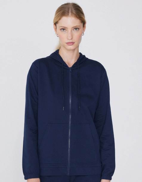 Tezenis Lightweight hooded sweatshirt in absolute blue