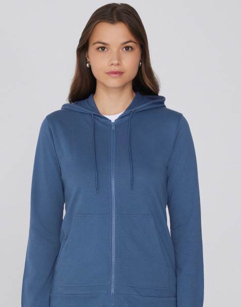 Tezenis Lightweight hooded sweatshirt in dark denim - view 1