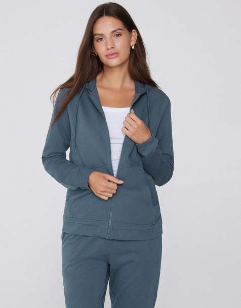 Tezenis Lightweight hooded sweatshirt in graphite grey - view 1
