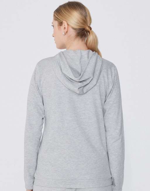 Tezenis Lightweight hooded sweatshirt in mottled light grey, 2 of 6