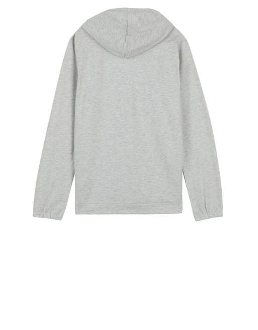 Tezenis Lightweight hooded sweatshirt in mottled light grey, 6 of 6