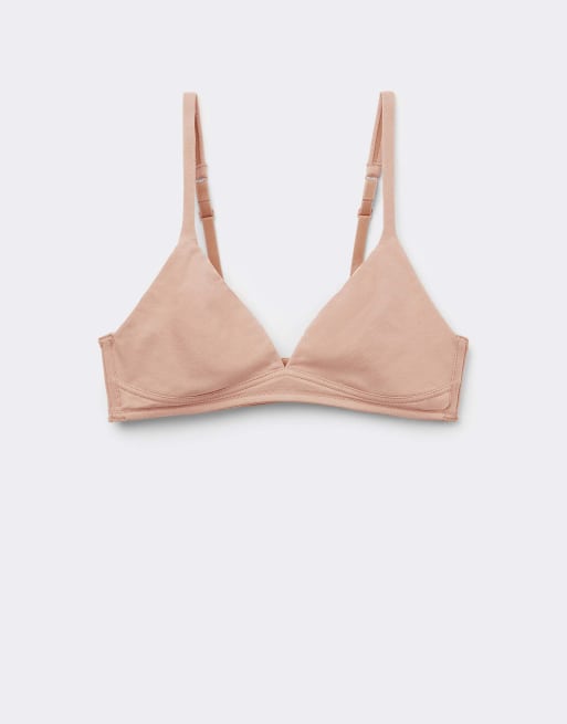 Tezenis Lisbon cotton triangle bra in beige, 5 of 5