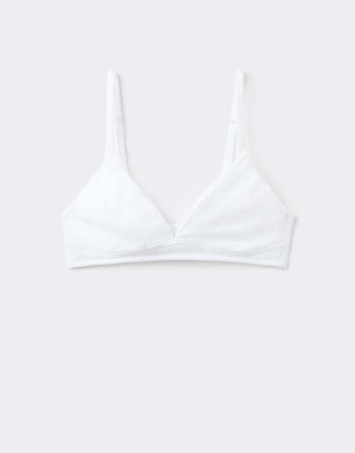 Tezenis Lisbon cotton triangle bra in white, 5 of 5