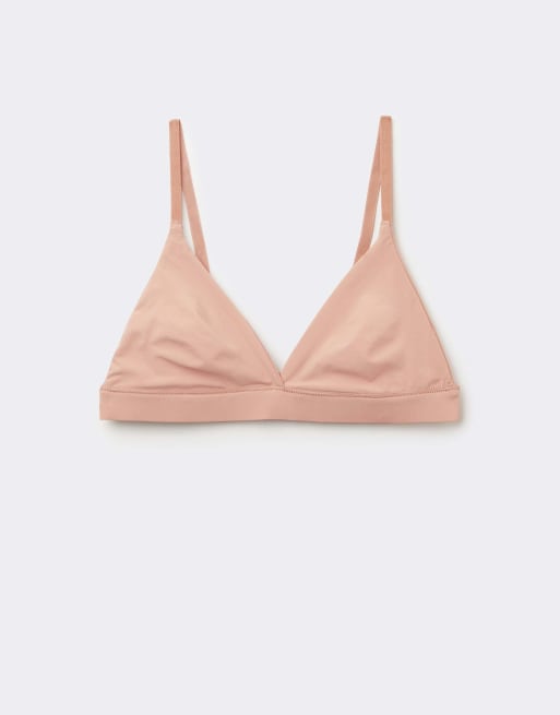 Tezenis Lisbon microfibre triangle bra in beige, 5 of 5