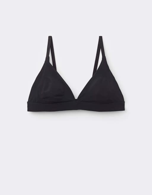 Tezenis Lisbon microfibre triangle bra in black, 5 of 5