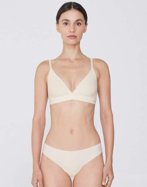 Tezenis Lisbon microfibre triangle bra in ivory
