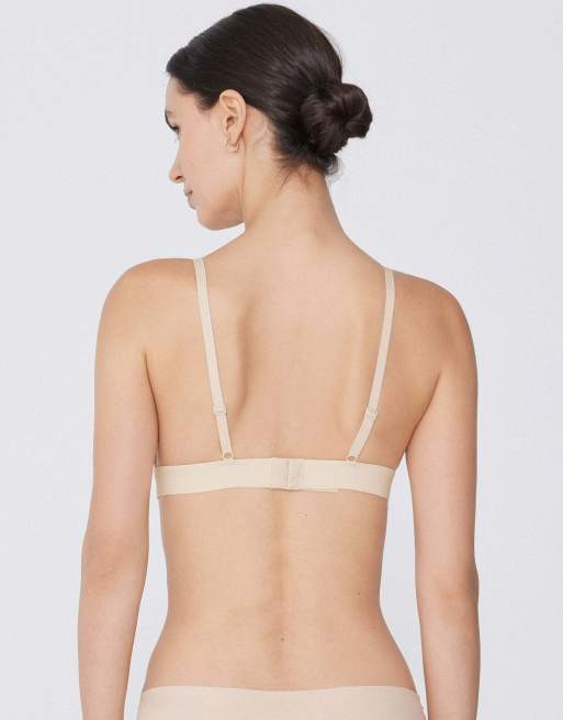 Tezenis Lisbon microfibre triangle bra in ivory, 2 of 5