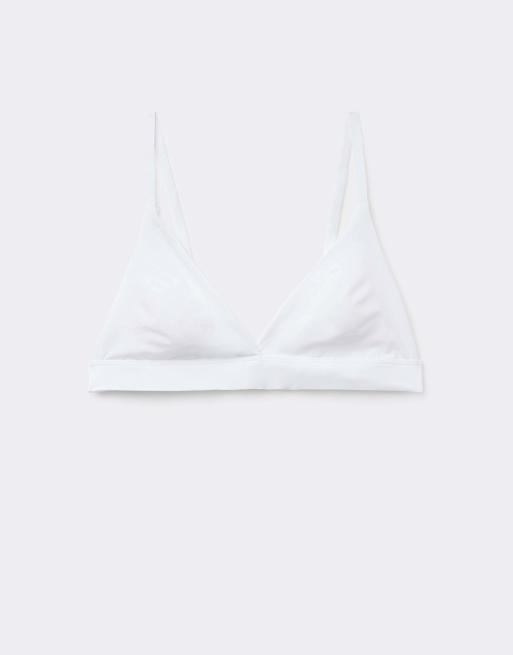 Tezenis Lisbon microfibre triangle bra in white, 5 of 5