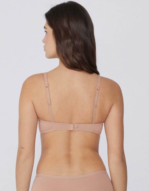 Tezenis London lightly padded triangle bra in beige, 2 of 5