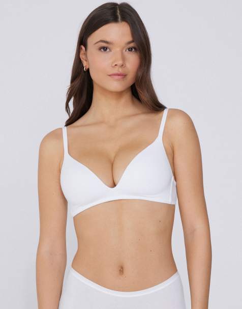 Tezenis London lightly padded triangle bra in white