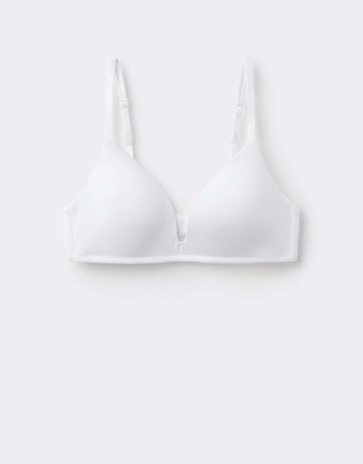 Tezenis London lightly padded triangle bra in white, 5 of 5