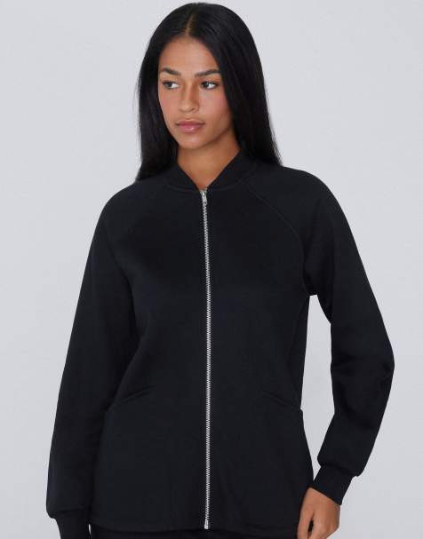 Tezenis Long asymmetric sweatshirt in black - view 1