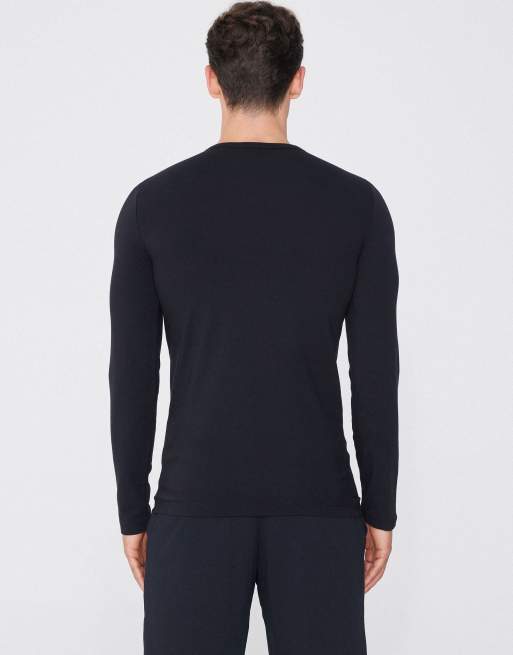 Tezenis Long-sleeve round-neck thermal top in black, 4 of 4