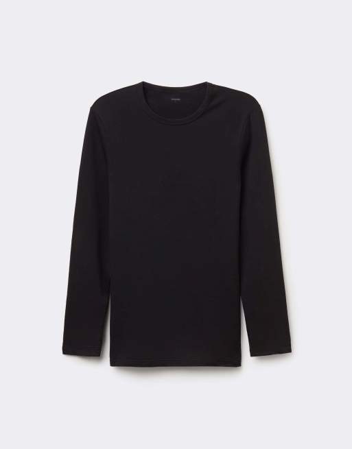 Tezenis Long-sleeve round-neck thermal top in black, 5 of 6