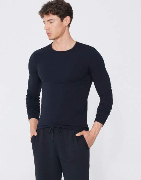 Tezenis Long-sleeve round-neck thermal top in dark blue - view 1