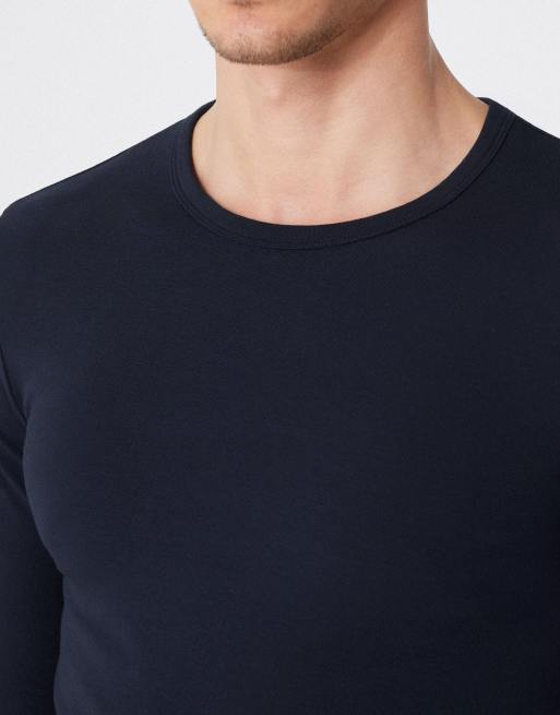 Tezenis Long-sleeve round-neck thermal top in dark blue, 3 of 4