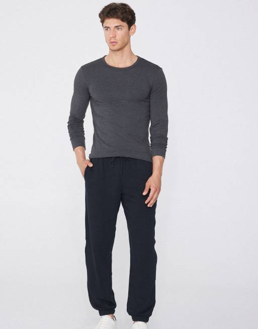 Tezenis Long-sleeve round-neck thermal top in grey melange, 2 of 4