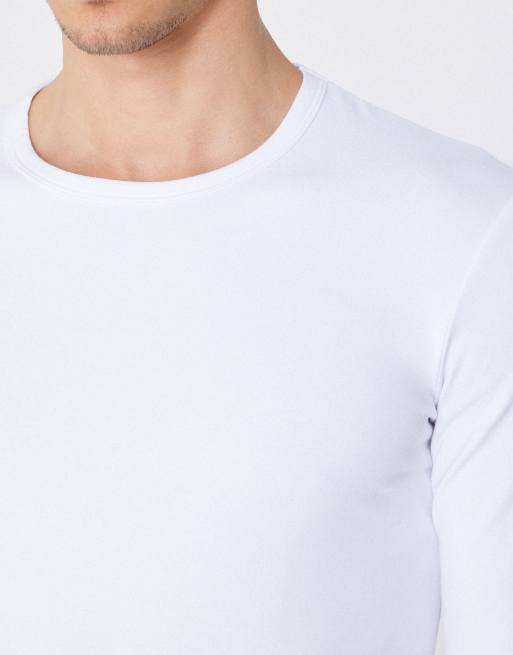Tezenis Long-sleeve round-neck thermal top in white, 3 of 6