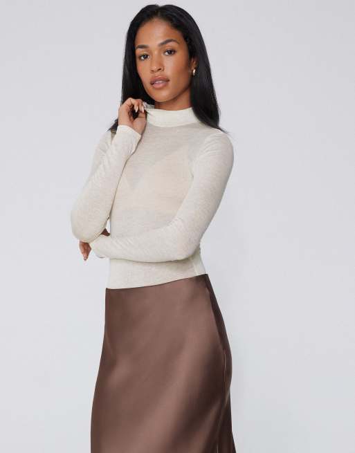 Tezenis Long-sleeved lamé body in milk and gold, 4 of 5