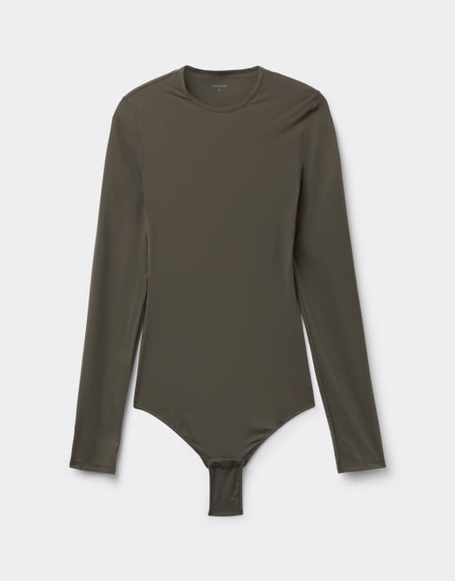 Tezenis Long-sleeved lightweight microfibre body in green camo, 5 of 5