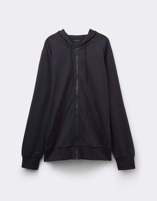 Tezenis Long-sleeved zip-up hoodie in dark blue, 5 of 5