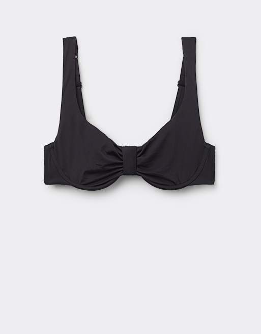 Tezenis Loop balconette bikini top in black, 5 of 5