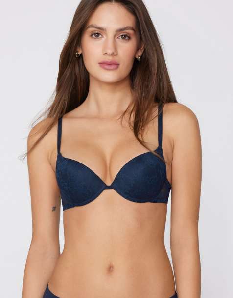 Tezenis Los angeles lace super push-up bra in absolute blue - view 1