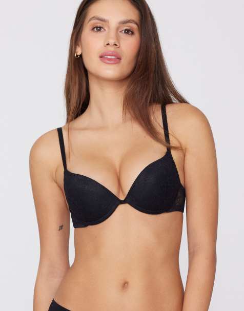 Tezenis Los angeles lace super push-up bra in black - view 1