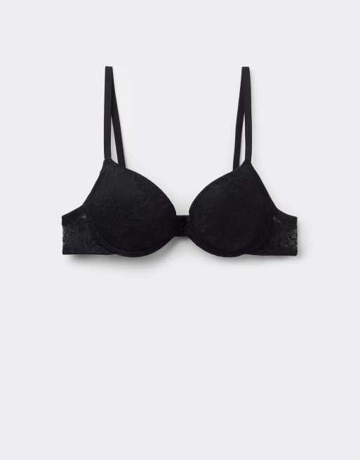 Tezenis Los angeles lace super push-up bra in black, 5 of 5