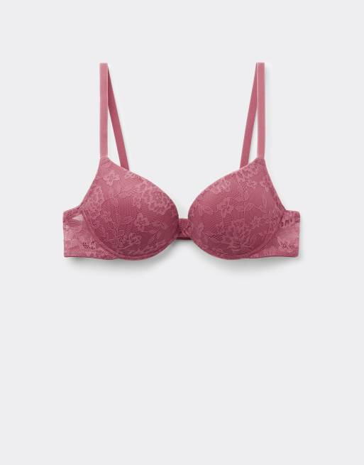 Tezenis Los angeles lace super push-up bra in cameo pink, 5 of 5