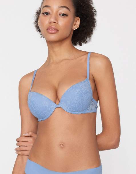 Tezenis Los angeles lace super push-up bra in delicate blue - view 1