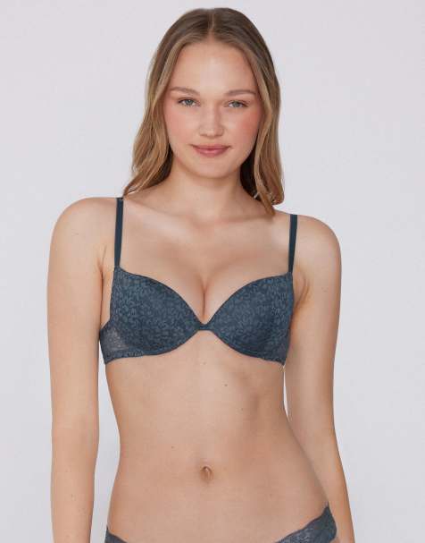 Tezenis Los angeles super push-up bra in graphite grey