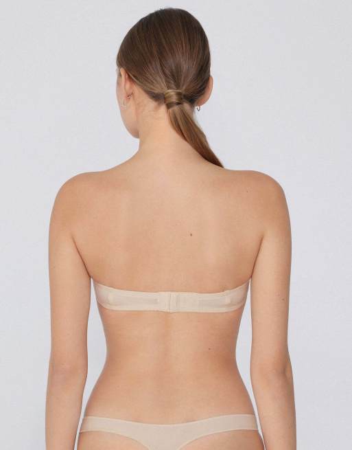 Tezenis Madrid super padded bandeau bra in ivory, 2 of 6