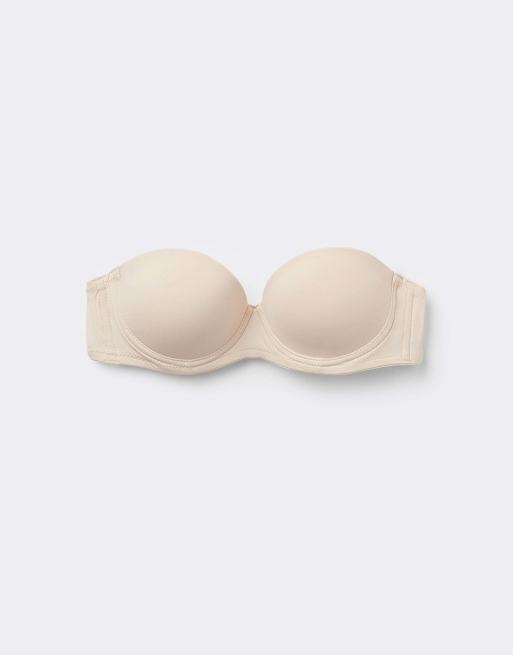 Tezenis Madrid super padded bandeau bra in ivory, 5 of 6