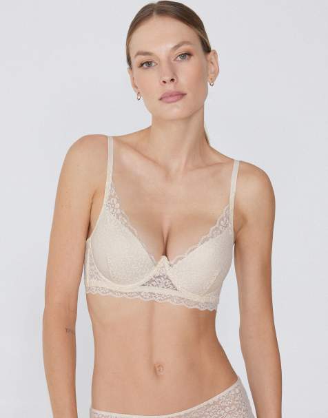 Tezenis Malibù lace super push-up bra in ivory - view 1