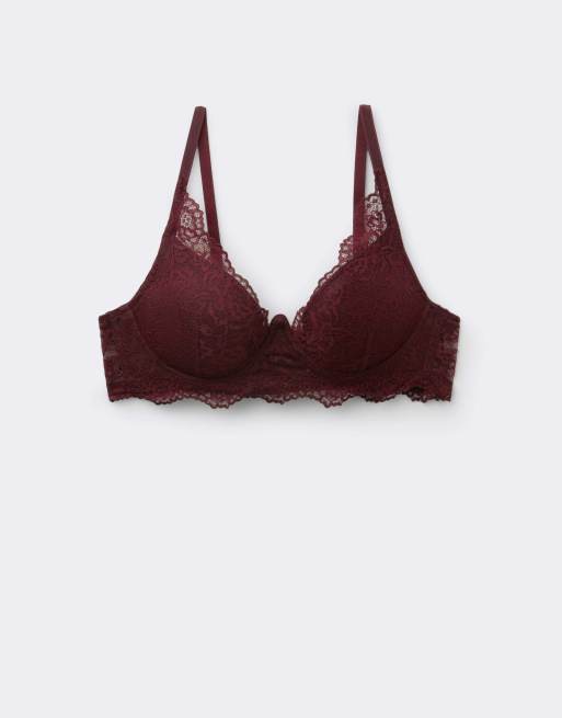 Tezenis Malibù lace super push-up bra in precious ruby, 5 of 5