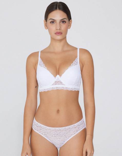 Tezenis Malibù lace super push-up bra in white
